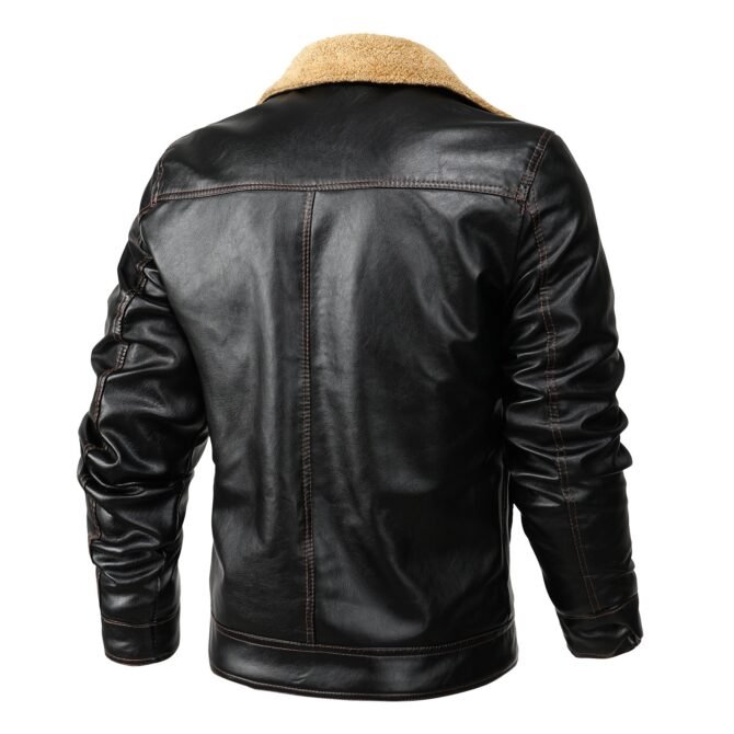 Men's Casual Leather Jacket – Slim Fit, Stylish & Warm Outerwear
