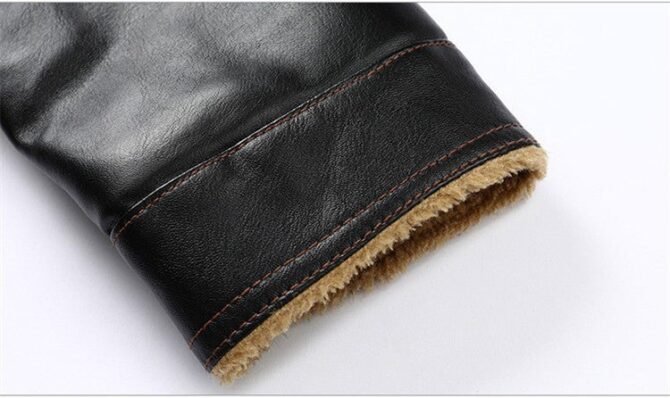 Men's Casual Leather Jacket – Slim Fit, Stylish & Warm Outerwear